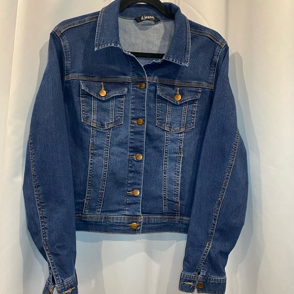 Blue Denim Jacket with Button Details